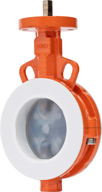 PTFE Lined Mounting Pad Butterfly Valve