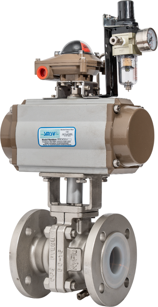Pneumatic PTFE Lined Ball Valve