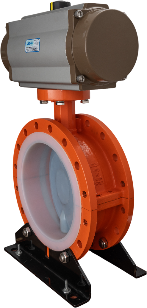 Flanged PTFE-Lined Butterfly Valve