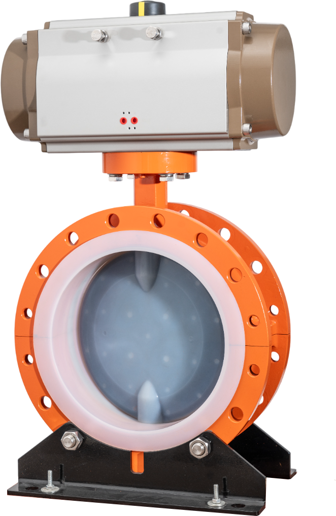 Flanged PTFE-Lined Butterfly Valve