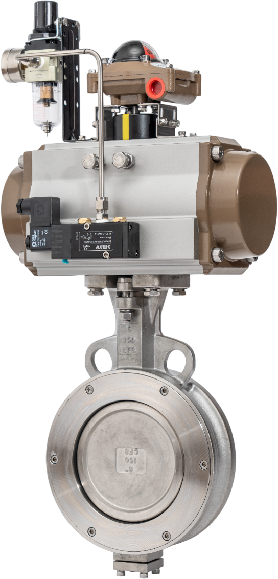 Pneumatic Double Eccentric Butterfly Valve