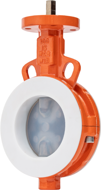 PTFE Lined Mounting Pad Butterfly Valve